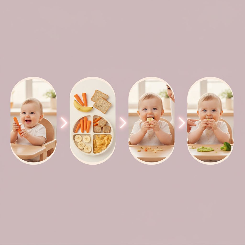 A happy baby drinking water from a sippy cup