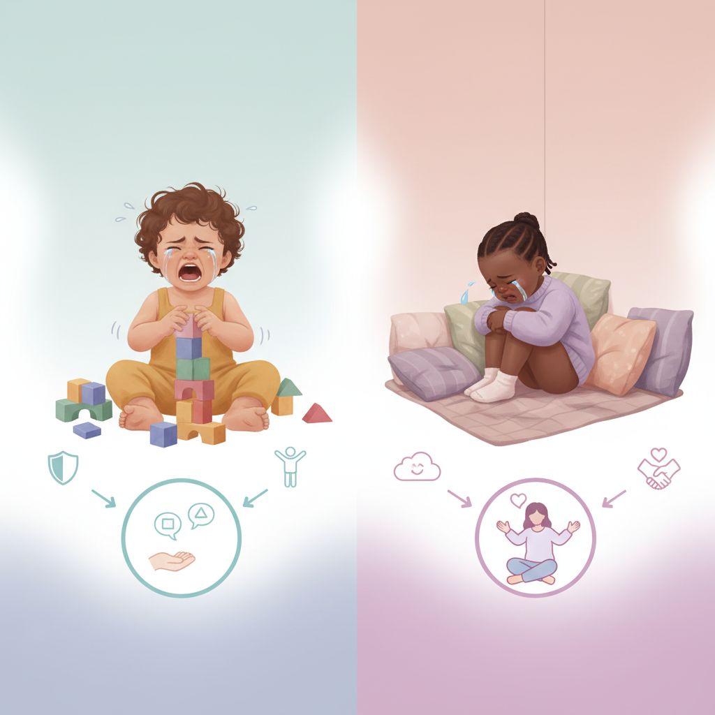 A list of healthy snacks for toddlers and a colorful play area