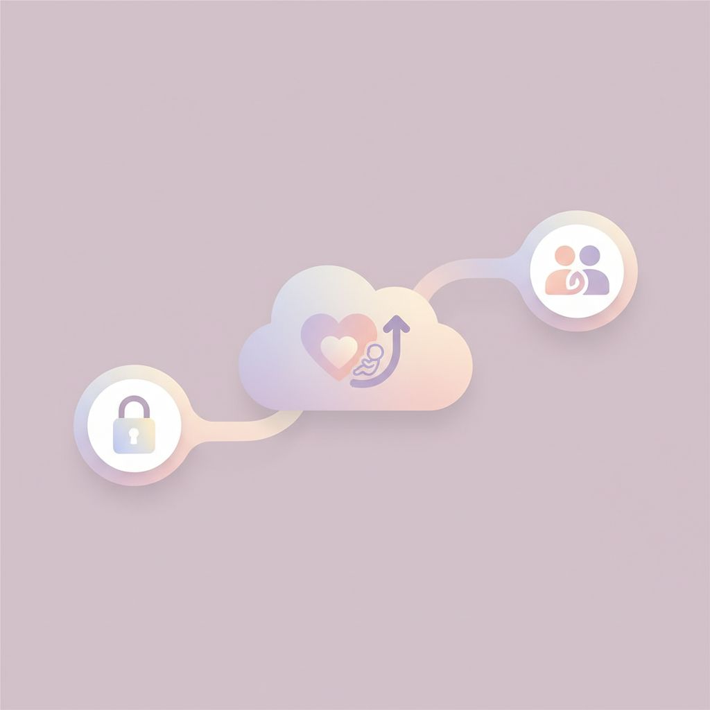 A diverse group of parents sharing experiences in a supportive online forum setting, illustrating community and shared wisdom