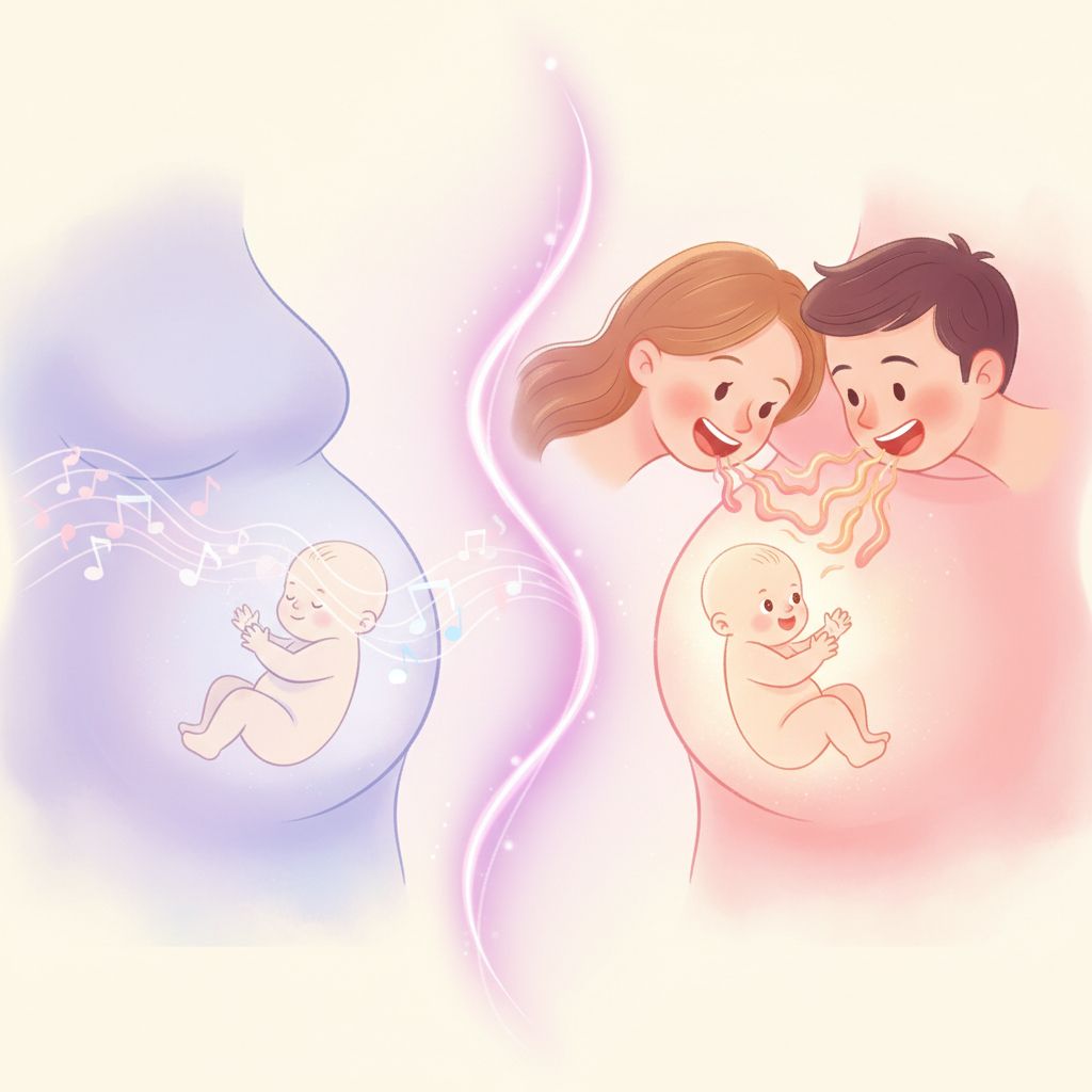 A baby's hand gently holding an adult's finger, symbolizing parent-child bonding and connection.