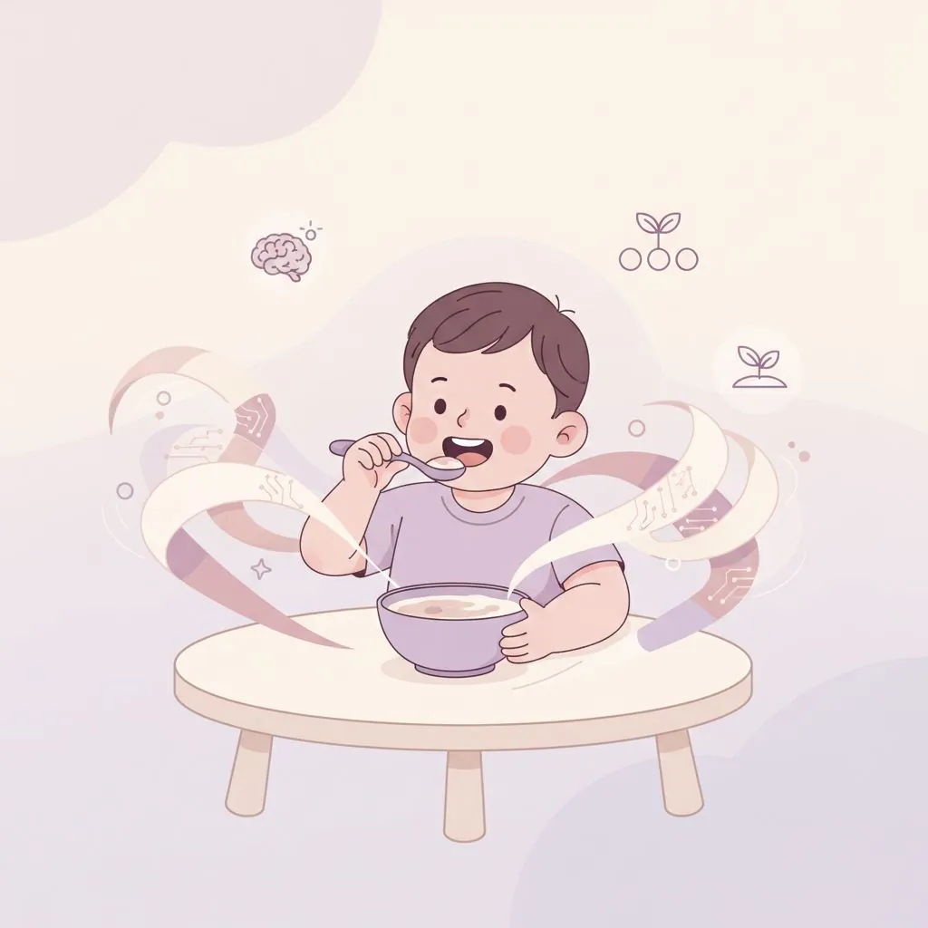 various small bowls of chopped fruits, vegetables, and soft protein on a child's placemat